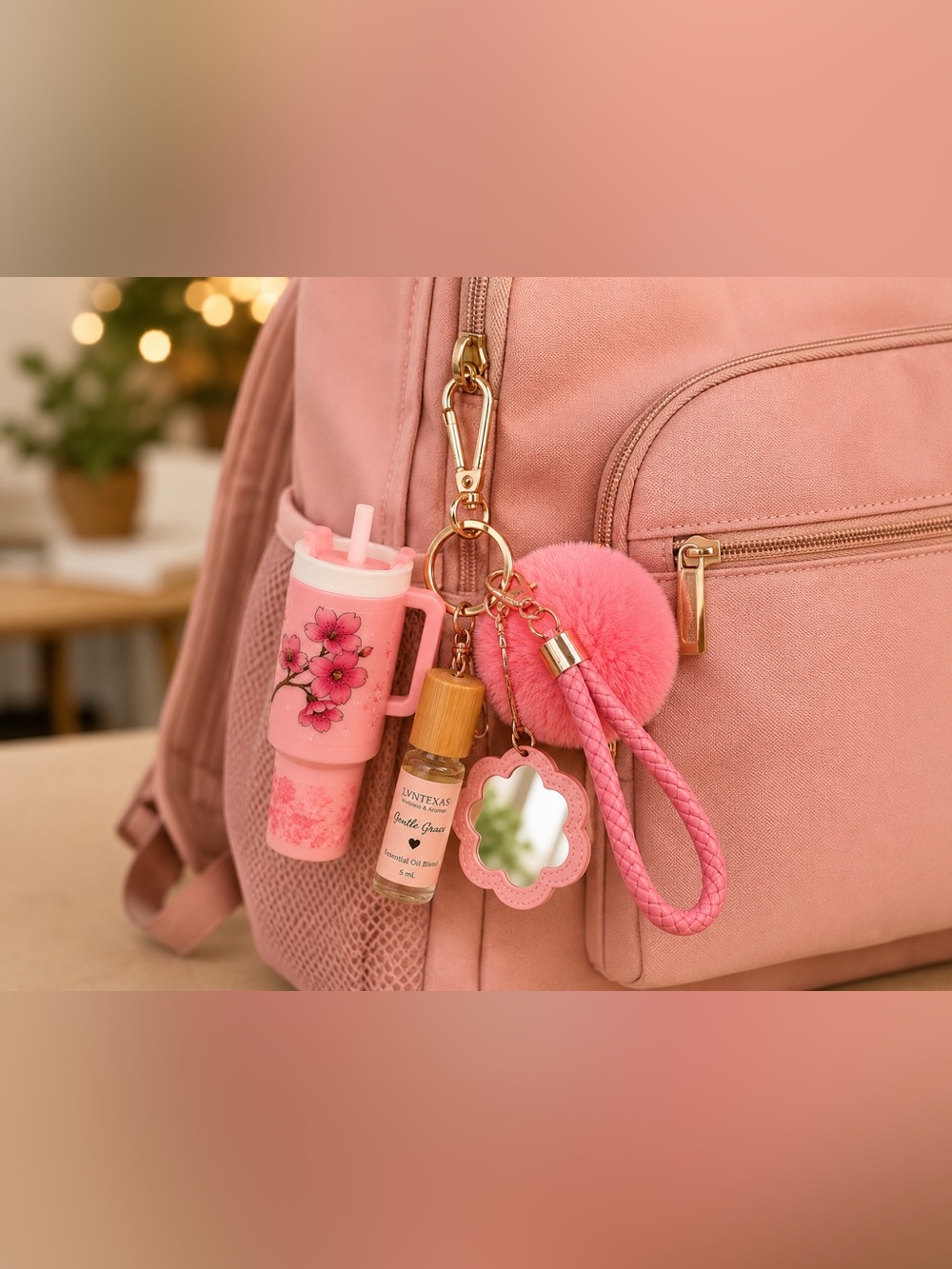 🌸 NWT ONE Essential Oil Holder Gift Set | Mini Cup Keychain & Accessories